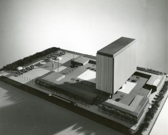 William Hayward and Associates entry, City Hall and Square Competition, Toronto, 1958, architectural model