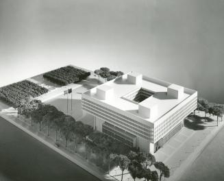 I. M. Pei & Associates entry, City Hall and Square Competition, Toronto, 1958, architectural model