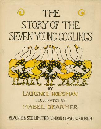 Hand-coloured page proof for The story of the seven young goslings