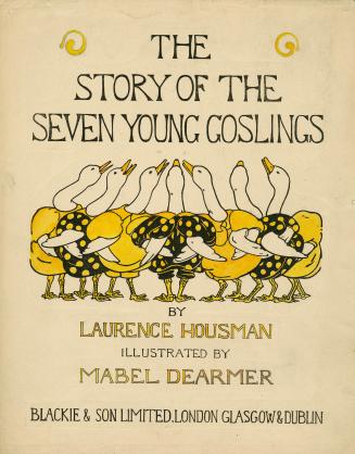 Hand-coloured page proof for The story of the seven young goslings