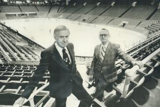 From coast to coast, worries of Hockey Night in Canada are fielded by Ted Hough (left), head of Canadian Sports Network, subsidiary of MacLaren Advert(...)