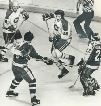 Larry Robinson leaps to avoid puck, but Leafs wish he hadn't