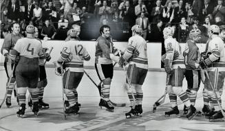 Team Canada players were not informed about the hand-shaking ceremony before Montreal meeting with the Soviet hockey team. A reader suggests they learned not to underestimate opponents