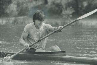 Dean Oldeshaw, 25-year-old coach of Burlington Mohawk Canoe Club, is prime candidate for berth on Canada's Olympic team
