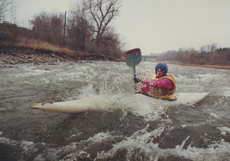 Hey, give the guy some credit. Mike Atkins was among the brave souls who ventured out on to the Credit River for yesterday's Wildwater junior K1 class(...)