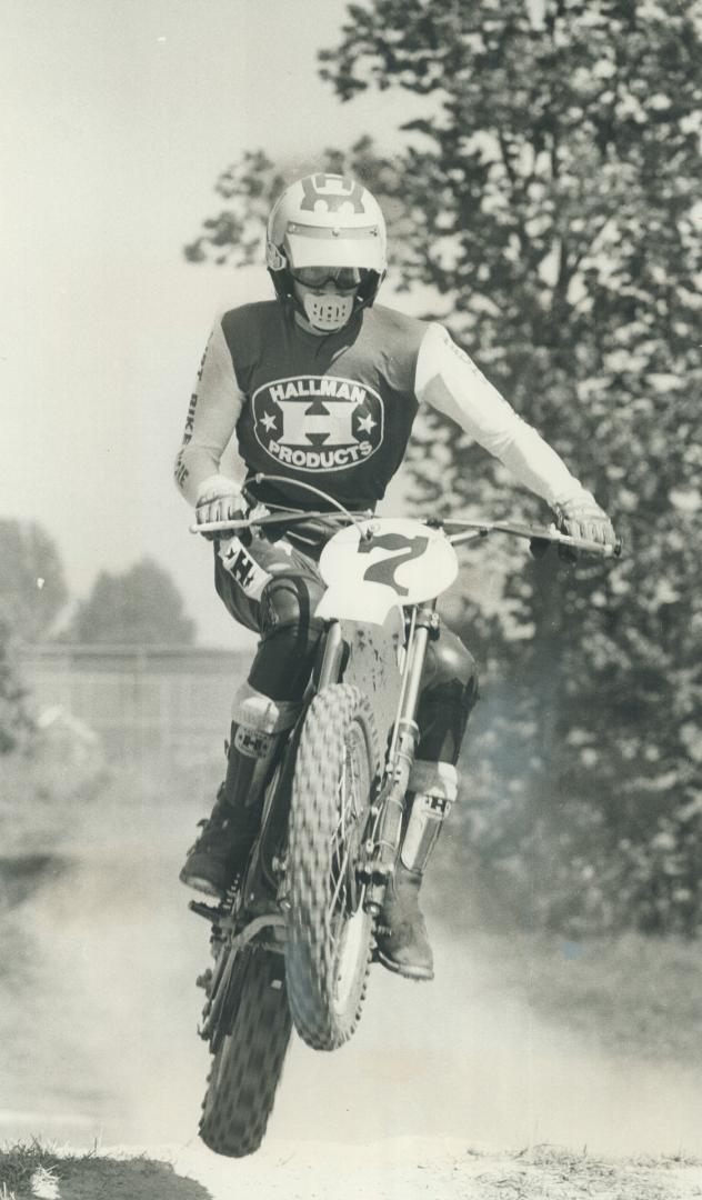 Dirt-biking is gravity-defying, logic-confounding, three-dimensional motion, says writer Frank Jones