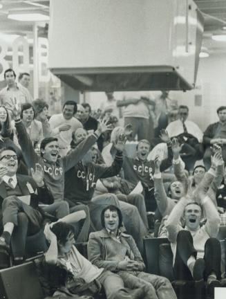 Exuberant members of Soviet team at Olympics in Munich
