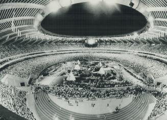 Olympics . More than 70,000 people gathered in the Olympic stadium for the close of the XXI Olympiad on Sunday evening