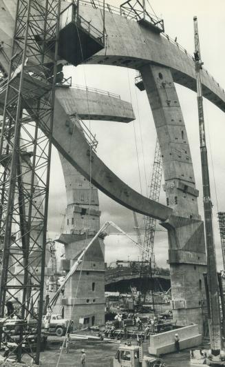 Curving supports suggest upside-down shipyard