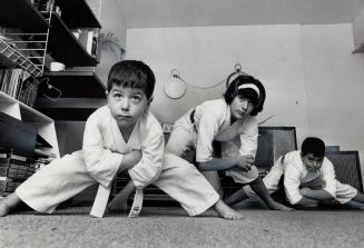 Karate exercises keep the Paige family physically fit