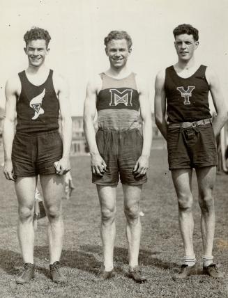 A W Munroe Toronto W. A. King tortural C. Vinniels toronto, running high jump. [Incomplete]
