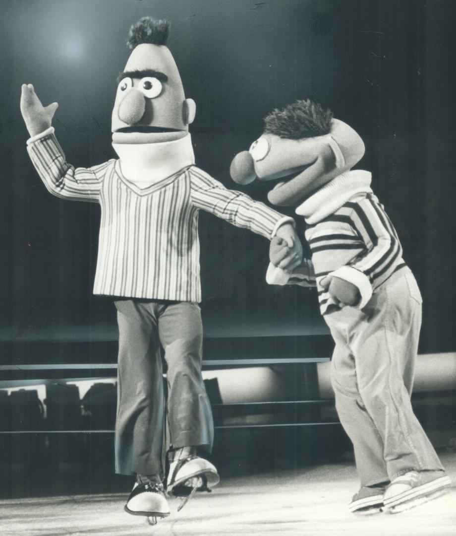Big Favorites with the kiddies at the Ice Follies show in Maple Leaf Gardens last night were the Bert and Ernie characters from TV's Sesame Street, ac(...)