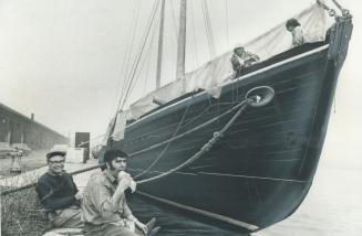 Brought from newfoundland last year, this 85-to burg schooner is being refitted at a dock at the foot of York St