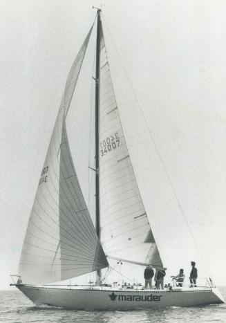 A new challenger for the Canada's Cup, Marauder, sets sails for her home in Toronto, the Royal Canadian Yacht Club