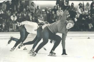 Ontario's Nancy White at North American Indoor Speed Skating Championships at Scarborough's Ice Palace