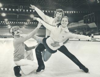 Blending the artistry of dance with the sport of figure skating, choreographer Brian Foley (left) instructs David Porter of Port Perry and Barbara Ber(...)