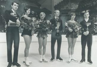 Cream of the Crop. The 1969 Canadian Figure skating champions get together after winning titles last night at Maple Leaf Gardens. From left, Bruce Len(...)