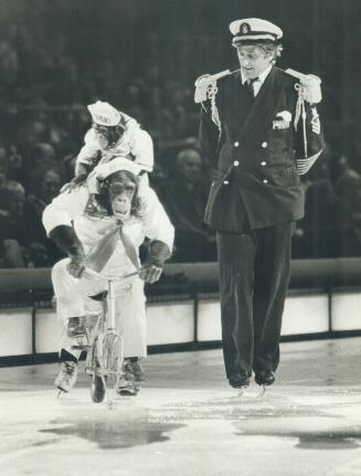 Ice Capades at maple leaf gardens - 1974 here Lucien Meyer and his skating chimps, Jacky and Joe