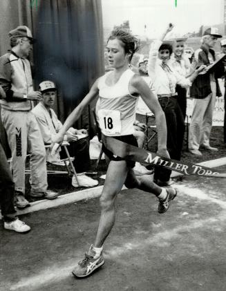 Carey May: Dublin native and Brigham Young student was first woman to finish yesterday's gruelling race