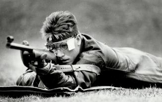 Good aim: Jim Spratley didn't make 1984 Olympic team but young shooter has sights trained on the '88 Games