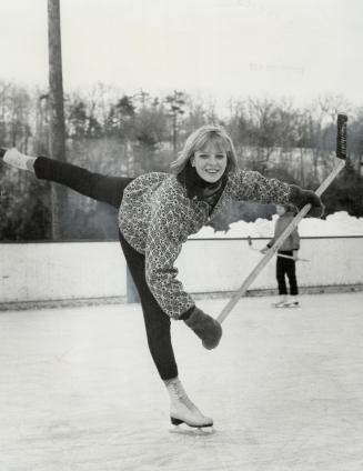 Only Eddie Shack can match this type of Manoeuvre in Hockey, Debbie Wilkes puts her figure skating training to work to dazzle opponents in rink