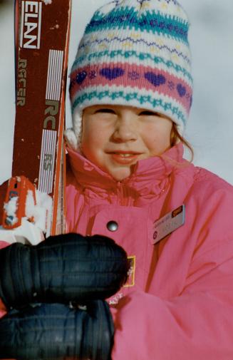 Reaching for the highest peak, Katie Pal takes a break from the slopes at the Caledon Ski Club in Belfountain recently