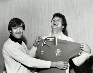 Glasgow Rangers Ton Craig (L), Derek Johnstone (R)