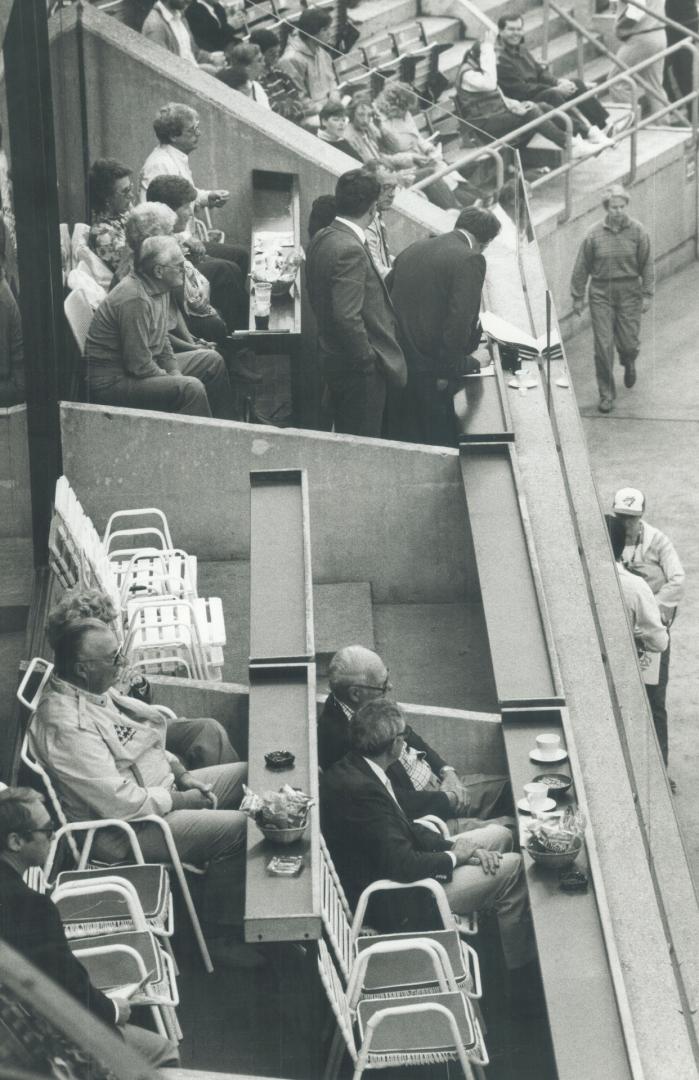 Ball perks: Business entertainment costs, like these box seats to Blue Jay games, will no longer be fully deductible under tax reform proposals