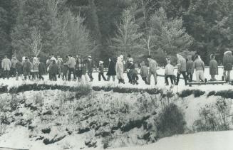 Early snow and rain had left the ground slippery, but the 60 took off along the five-mile route, undaunted