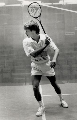 World contender: Oakville squash player Jamie Hickox won his opening round at the 1989 Canadian Open Squash Championships in Etobicoke last week