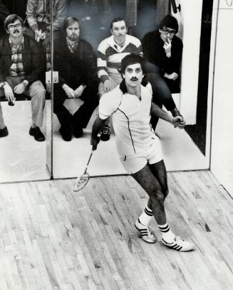 Champion. Jug Walia, Toronto ace, defeated Waterloo's John Kingston to win the A crown in squash tournament at Valhalla Club