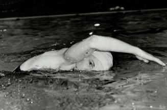 U of T student Erin Corcoran, who has set three Ontario university records this year, Practises her strokes