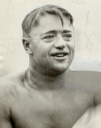 Wins third world's championship-Marvin Nelson as he came out of the water the winner of th e15-mile marathon swim for the world's championship and a p(...)