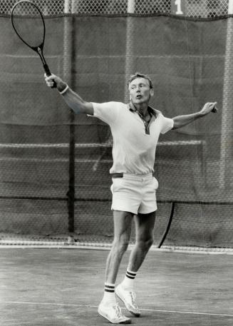 Veterans winner: Ken Sinclair defeated Gord Crosby in straight sets yesterday to win the men's 45 and over title at the Ontario senior tennis championships at the Boulevard Club