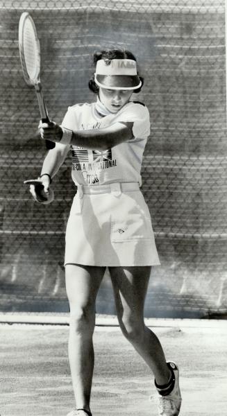 The upsetter: Kate Glancy scored one of the upsets at yesterday's Ontario Open tenis championships, beating fourth seed and defending champion Kym Ruddell