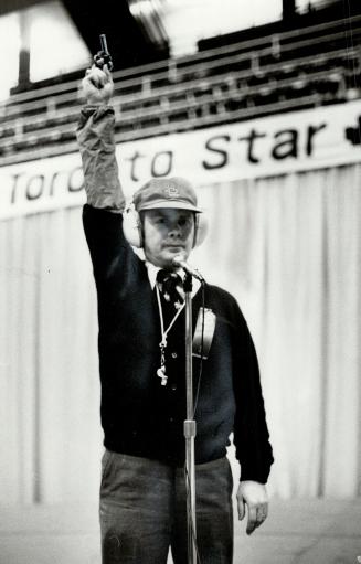 Starter Jim Simpson gets the action going