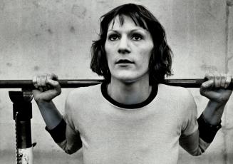 Champion: Andrea Matay of Hungary is world's indoor record holder in the high jump, but when she works out it's only calisthenics, gymnasium and weight lifting