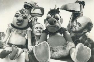 Evelyn Garbary and Tom Miller and their life-size puppets, Medoonak and Crane (rear) and Little Person and Kitpoosegunow (front) will be at the St. La(...)