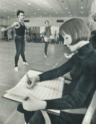 Recording every movement, choreographer Susa Menck carefully jots down intricacies of each dance for National Ballet