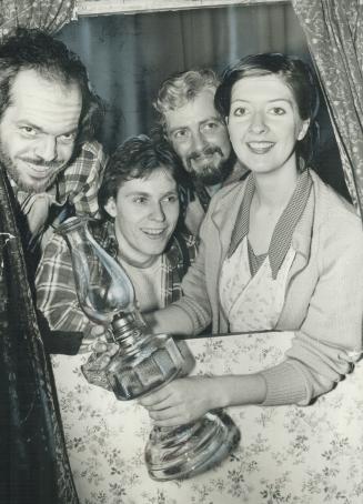Cabin Fever, a play by W.O. Mitchell from his Jake And The Kid stories, stars (from left) David marriage, Pete Muir, Doug Tangney Angela Muir. The You(...)