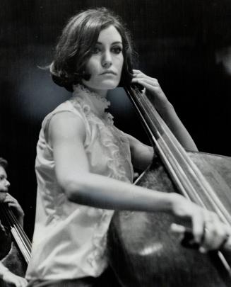 The beauty with the bass instrument, Willow Penno plays with National Youth Orchestra