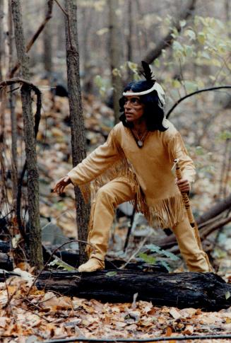 Man of many faces, Scarborough actor David Morris tracks the enemy as the famous Canadian Indian Tecumseh, one of several historical figures he portrays