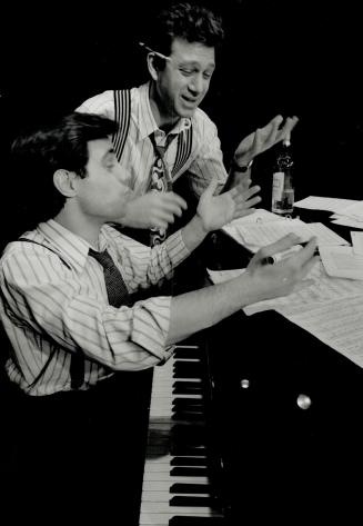 Gilbert and Glick, Actors Randy Vaincourt, at piano and David Gale star in solar Stage play opening Tuesday and running to March 23. Call 221-9855 for details