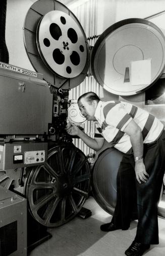 Four theatres: Les Sutton at the Bayview Village Cinema runs four movies from his command post