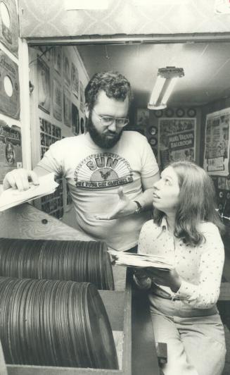 Ele and Linda Coyle look through golden the records from the '50s and '60s -- they're in the business of hunting, collecting, trading. Doo-wop will be next big seller, the [Incomplete]