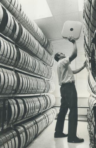 Thousands of feet of videotaped educational television programs are in the can at the Ontario government's Channel 19 studios on Bayview at Manor Rd. (...)