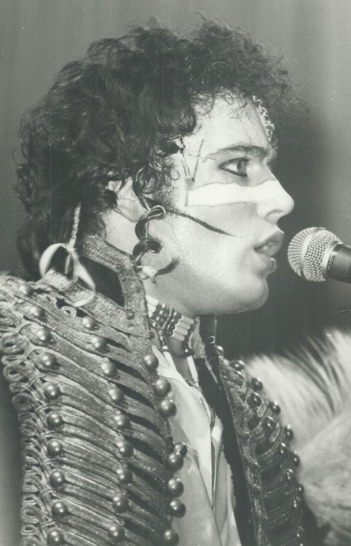 Adam And The Ants: The video feature on Tuesday night at klub Domino, 1 Isabella St