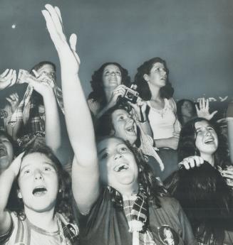 Hysterical fans scream as Bay City Rollers performed in Toronto Aug