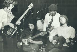 L to R Bobby Blackler Vince Halfhide Norman Clarke Terry Gillespie (on drums, Miche Pouliot)