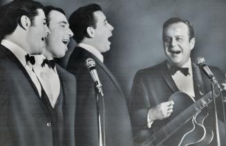 The Four Lads show their style in an up-tempo number last ight at Beverly Hills Hotel